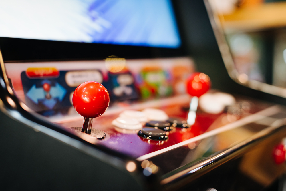 arcade console up close