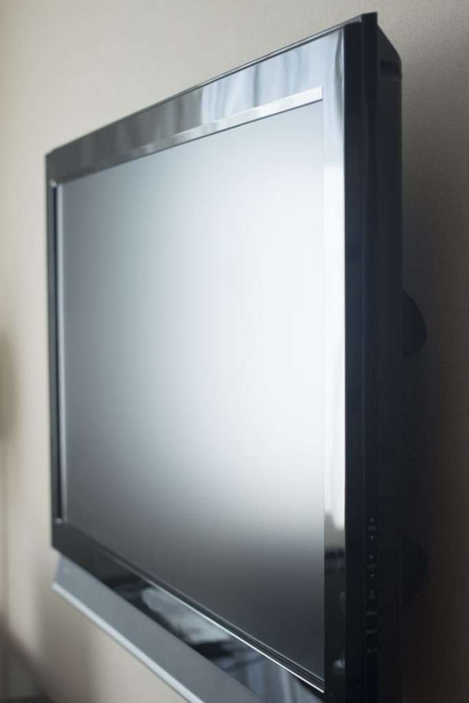 Flat Screen TV Mounted to Wall