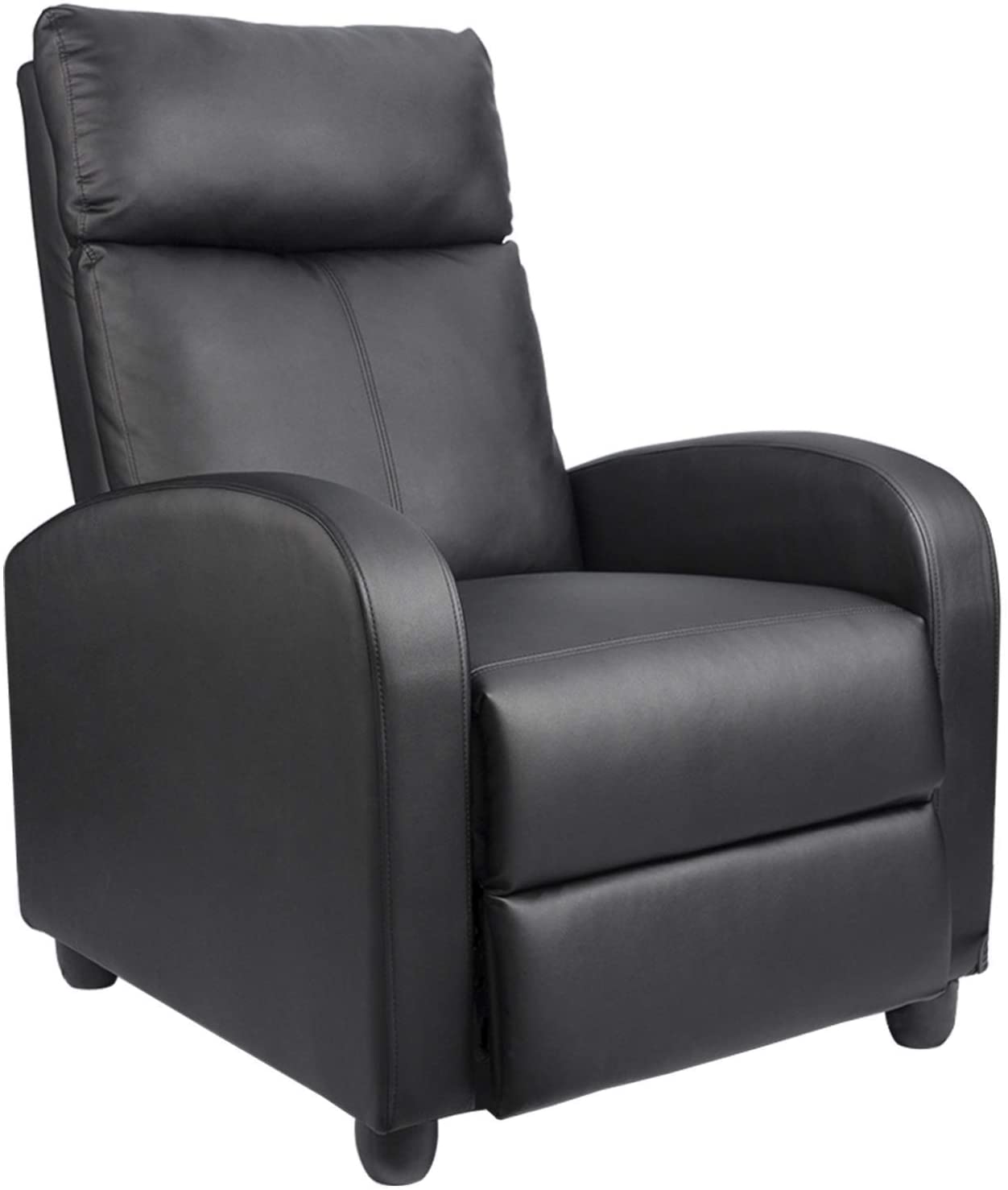 homall single recliner chair padded seat pu leather for living room