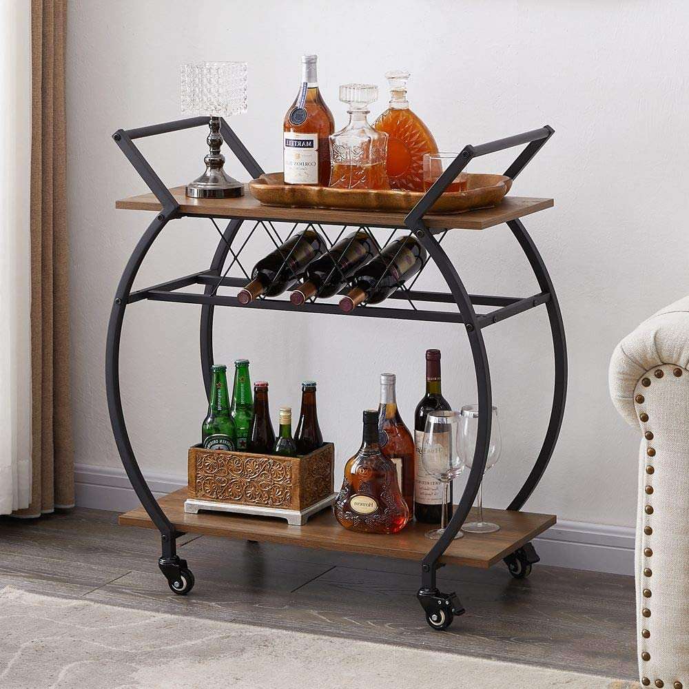 lvb bar cart with wine rack