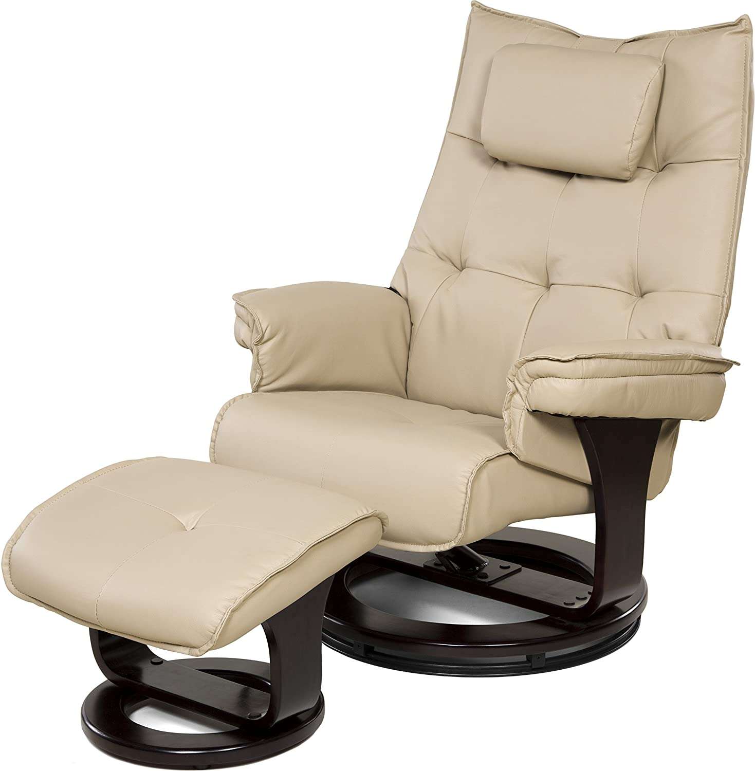 relaxzen 8 motor massage recliner with lumbar heat and ottoman
