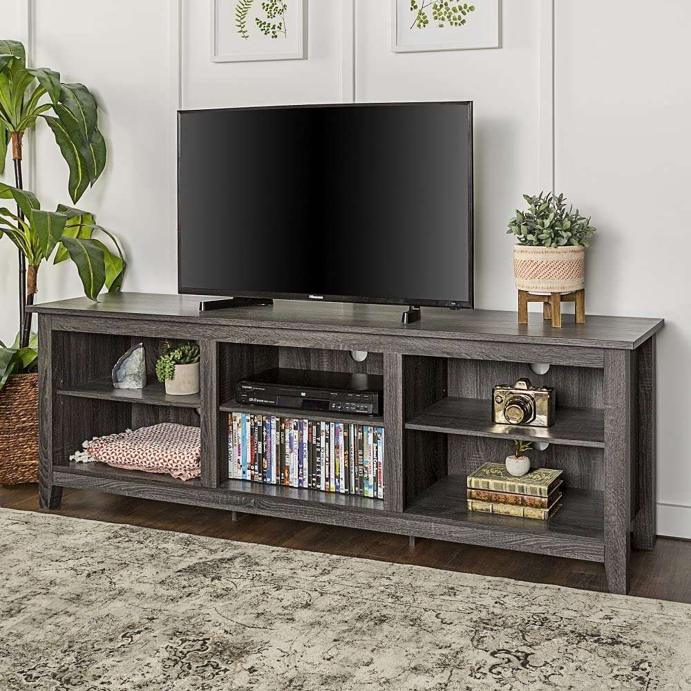 home accent furnishings new television stand in charcoal finish