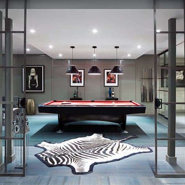 modern getaway themed pool room design idea