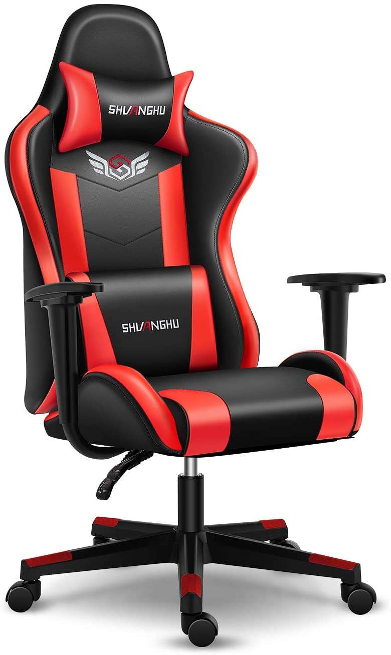 shuanghu gaming chair isolated on white background