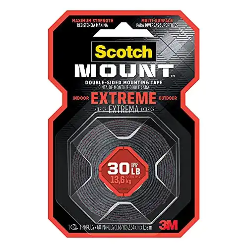 Scotch-Mount Extreme Double-Sided Mounting Tape 414H, 1 in x 60 in