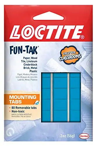 Loctite Fun-Tak Mounting Tabs, 2 oz, 12 pack, Wallet