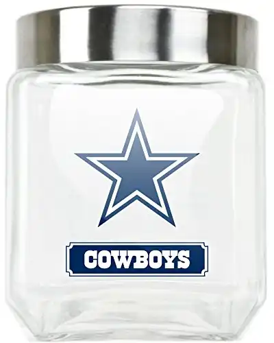 NFL Dallas Cowboys Glass Canister, Medium