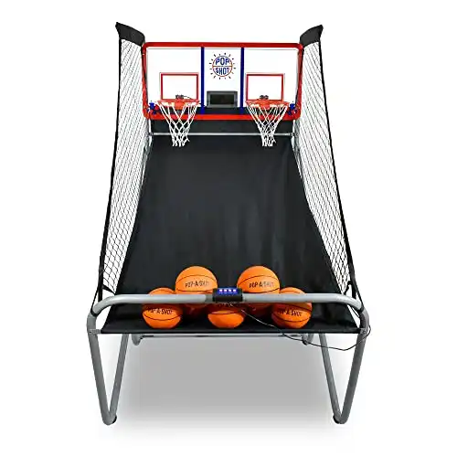 All New Pop-A-Shot Official Indoor/Outdoor Dual Shot Basketball Arcade Game - Weather Resistant - 16 Different Games - Updated Return Ramp - Improved Steel Frame