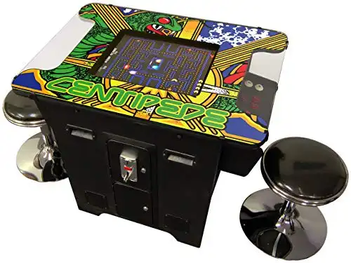 Prime Arcades Cocktail Arcade Machine 412 Games in 1 Commerical Grade with Set of 2 Chrome Stools 5 Year Warranty