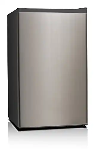 Midea WHS-121LSS1 Refrigerator, 3.3 Cubic Feet, Stainless Steel