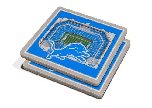 YouTheFan NFL Detroit Lions 3D StadiumView Coasters - Ford Field