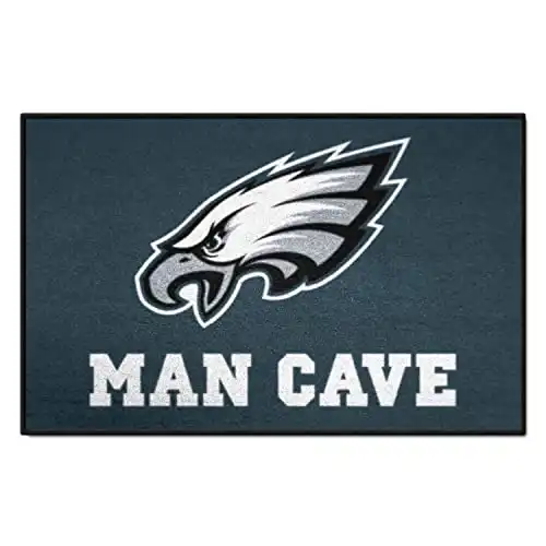FANMATS 14353 Philadelphia Eagles Man Cave Starter Mat Accent Rug - 19in. x 30in. | Sports Fan Home Decor Rug and Tailgating Mat