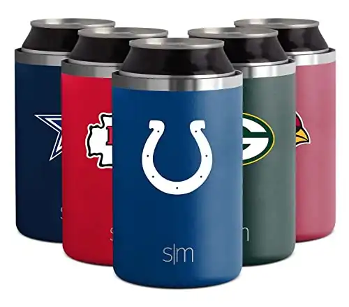 Simple Modern Officially Licensed NFL Indianapolis Colts Gifts for Men, Women, Dads, Fathers Day | Insulated Ranger Can Cooler for Standard 12oz Cans - Beer, Seltzer, and Soda