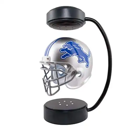 Pegasus Sports NFL Rotating Levitating Hover Helmet with LED Lighting, Detroit Lions