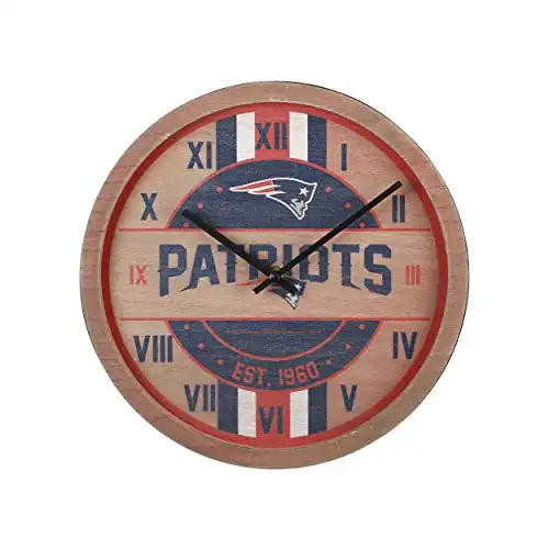 New England Patriots NFL Barrel Wall Clock