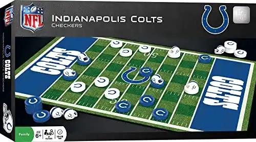 MasterPieces NFL Indianapolis Colts Checkers Board Game Set, For 2 Players, Ages 6+, Small, Assorted