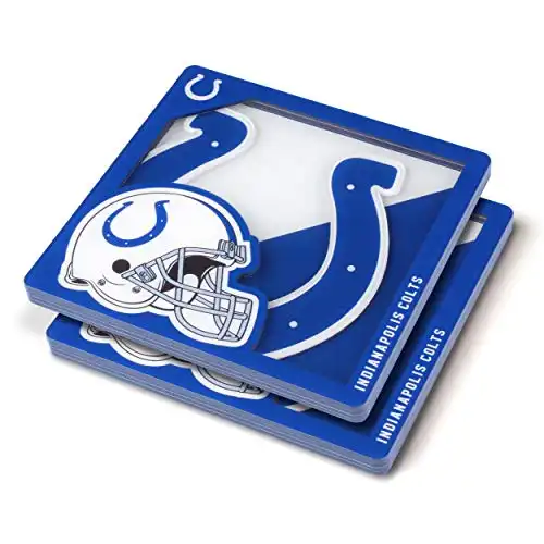 YouTheFan NFL Indianapolis Colts 3D Logo Series Coasters