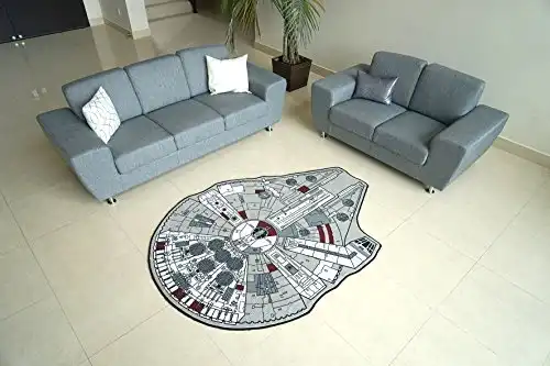 STAR WARS Han Solo's Millennium Falcon Area Rug for Living Room | 59 x 79 Inches
