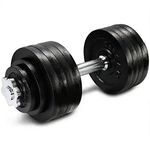 Yes4All Adjustable Cast Iron Dumbbell - 52.5LB (Single)
