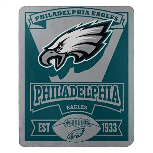 Northwest NFL Philadelphia Eagles Unisex-Adult Fleece Throw Blanket, 50" x 60", Marque