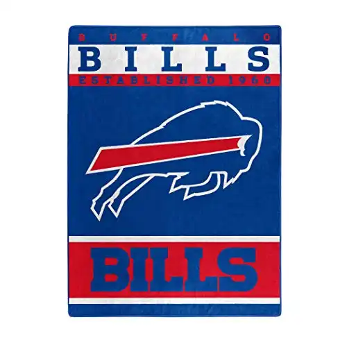 Northwest NFL Buffalo Bills Unisex-Adult Raschel Throw Blanket, 60" x 80", 12th Man