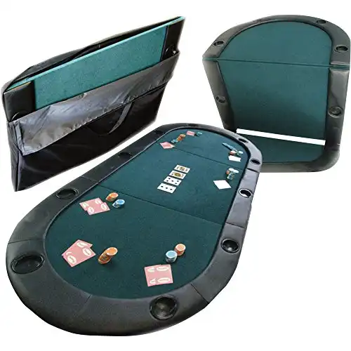 Trademark Texas Hold'em Poker Padded Table Top with Cupholders